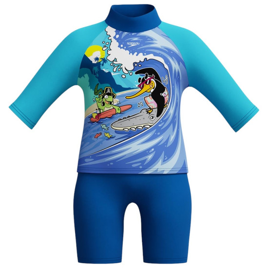 Speedo Βρεφικό σετ κολύμβησης Boys Learn to Swim Sun Protection Top & Shorts